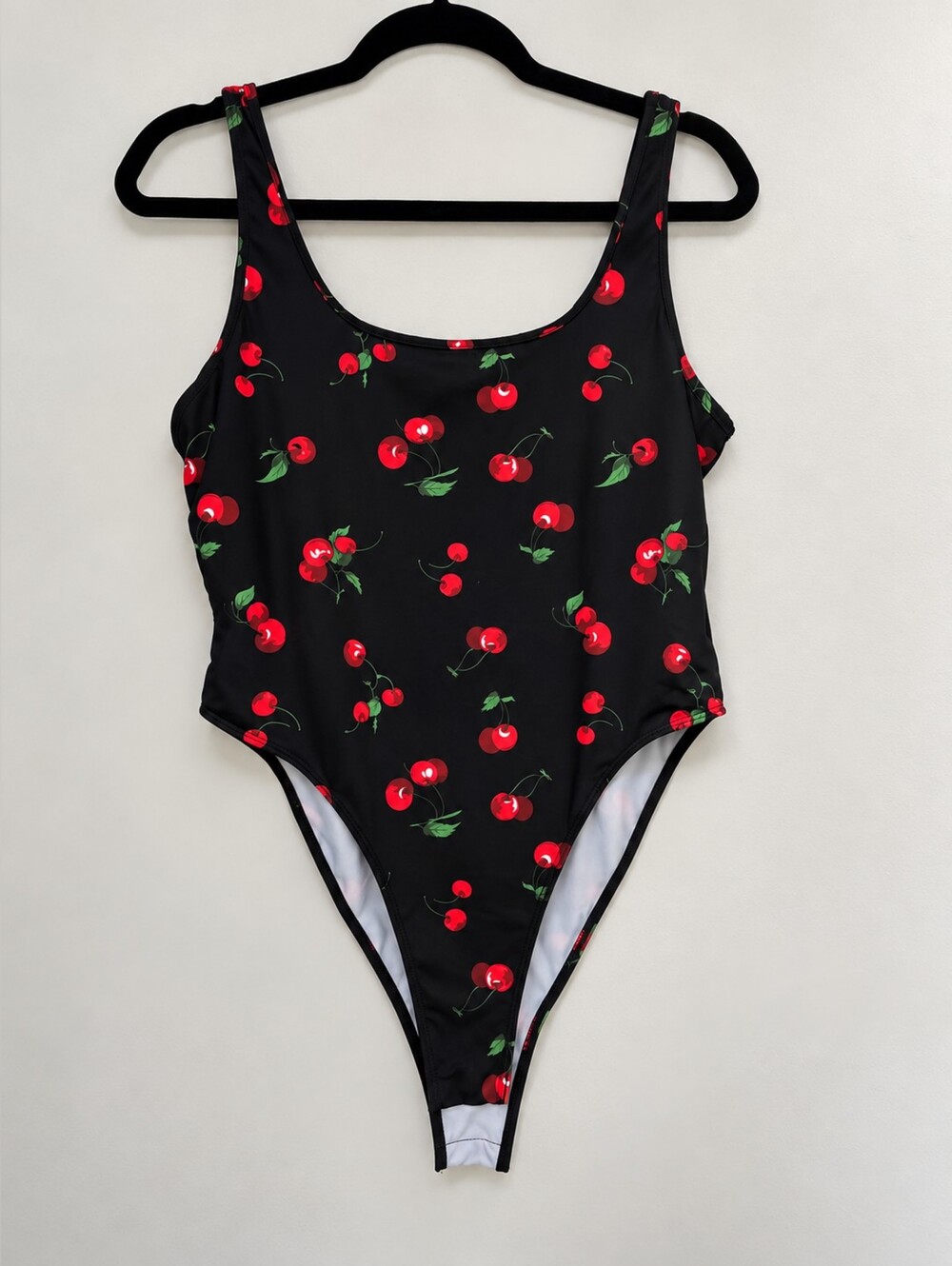 SHEIN Cherry Print Bodysuit – Size Large 🍒